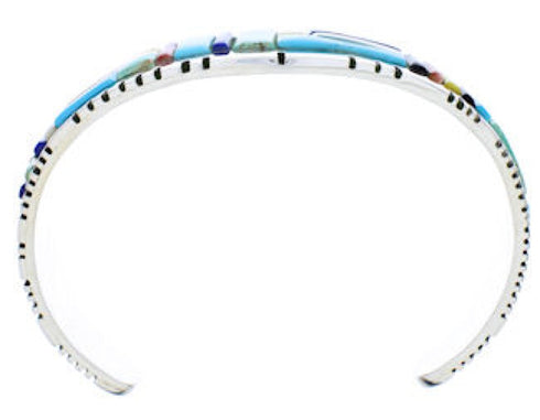 Southwest Jewelry Multicolor Sterling Silver Cuff Bracelet EX27335